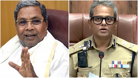CM Siddaramaiah- former Police commissioner Dayanand  