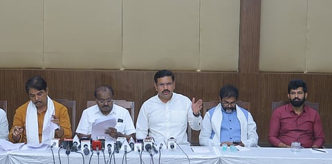 BJP-JDS leaders in joint press meet 