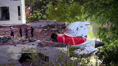 Remains of the Air India plane 