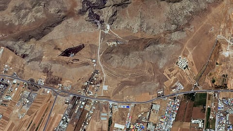 This satellite image from Planet Labs PBC shows
