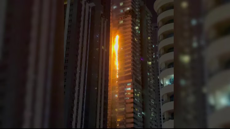 Chilling Video Shows Massive Fire At 67-Storey Dubai Skyscraper