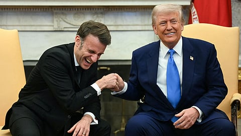 French President Emmanuel Macron and US president Donald trump