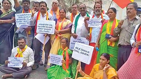 Local residents protesting against the government