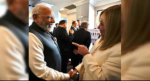 Narendra Modi- Giorgia Meloni