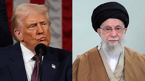 US President Donald Trump and Iran's supreme leader Ayatollah Ali Khamenei.