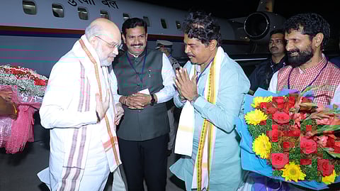 Amit sha arrives