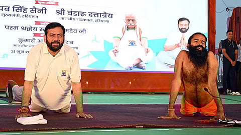 Nayab Singh Saini, Baba Ramdev