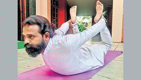 Lohit Kasar, an engineer and yoga trainer from Gadag
