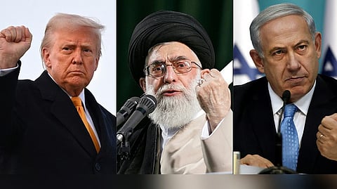 Donald Trump, Ali Khamenei, Benjamin Netanyahu