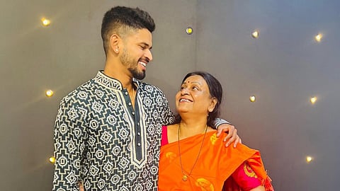 Shreyas Iyer and  Mother