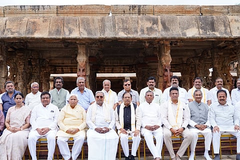 CM Siddaramaiah with colleagues at Nandi Hills