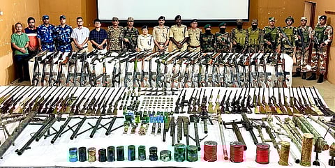 86 weapons, 974 ammunition recovered