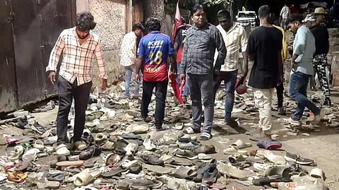 The scene of the stampede near Chinnaswamy Stadium