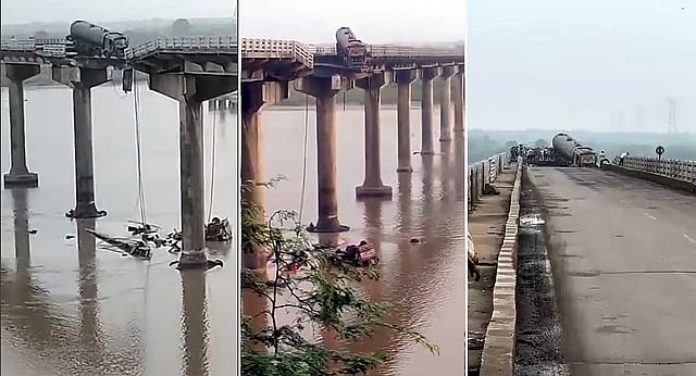 The Gambhira Bridge connecting Anand and Vadodara collapsed. Vehicles plunged into the river; casualties reported. Rescue ops underway, officials on site.