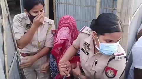women with Police
