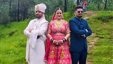 Bride Sunita Chauhan and grooms Pradeep and Kapil Negi