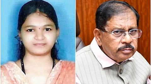 Soujanya and minister parameshwar