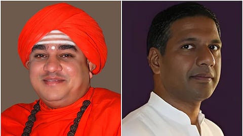 Basavajaya Mrutyunjaya Swamji and Arvind Bellad