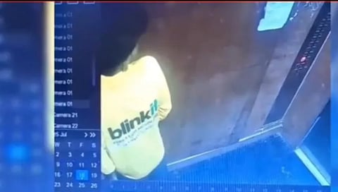 Delivery Agent Urinating in Lift