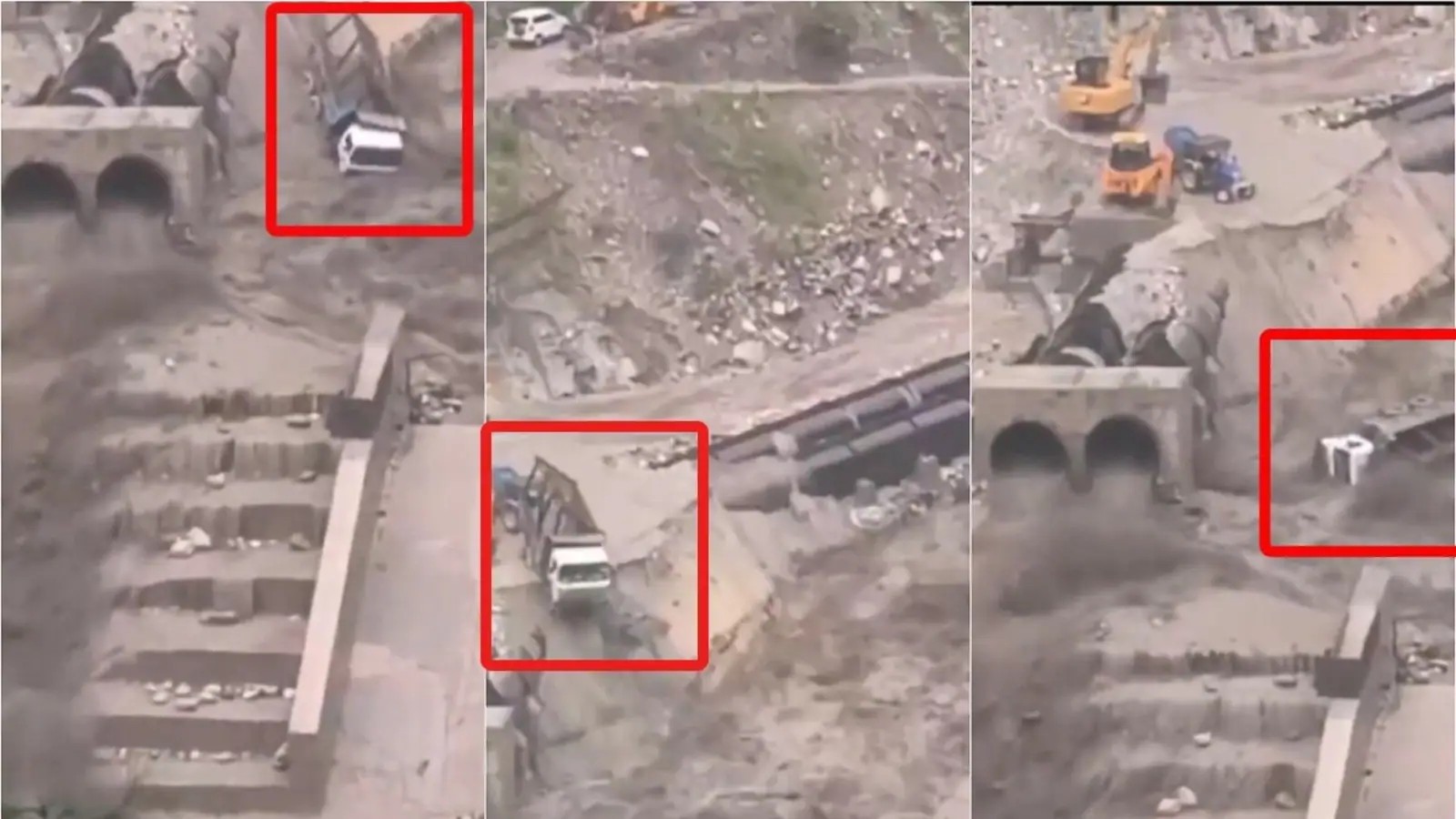 ಭೀಕರ: ಭಾರಿ ಮಳೆ, ಪ್ರವಾಹದ ಹೊಡೆತಕ್ಕೆ ಸಿಲುಕಿ Cofferdam ಕುಸಿತ; ಕೊಚ್ಚಿ ಹೋದ ವಾಹನಗಳು! Video