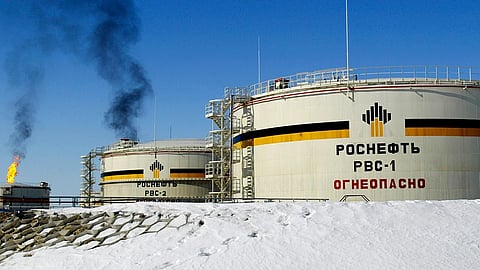 A view of reservoirs of Russian state-controlled oil giant OAO Rosneft at Priobskoye oil field near Nefteyugansk, in western Siberia, Russia