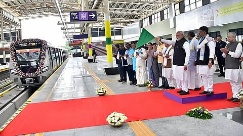 Modi inaugurated the long-awaited Yellow Line of Namma Metro