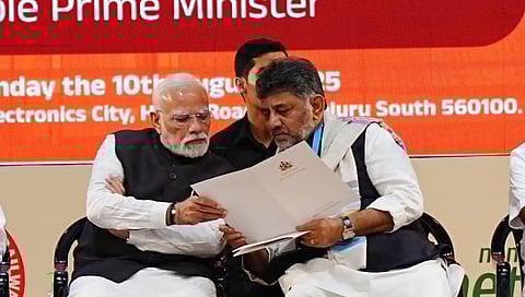 Narendra Modi and DK Shivakumar