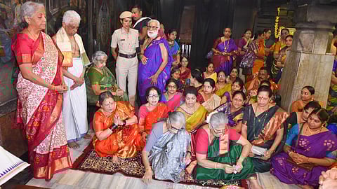 Nirmala Sitharaman in Udupi Sri Krishna Mutt