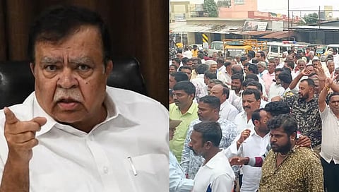 KN Rajanna - supporters protest