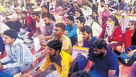 Student protest at freedom park 