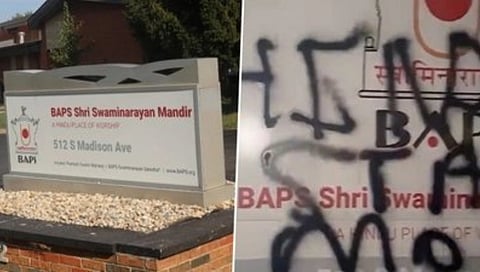 Hindu temple desecrated in US