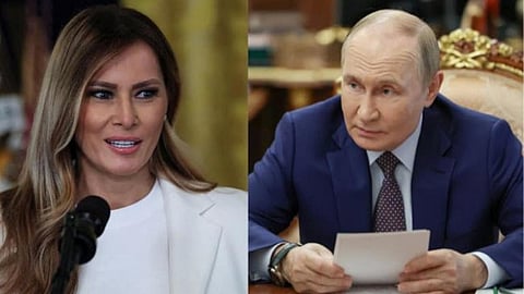 Melania Trump and Putin Casual Images