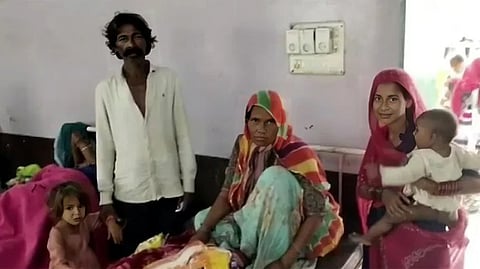 Mother with child and her Family