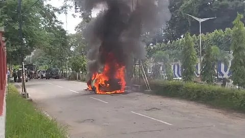 Bengaluru: Car catches fire near CM Siddaramaiah's residence