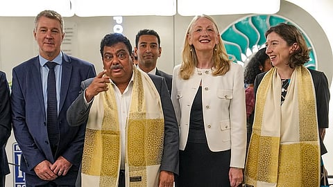 Industries Minister M B Patil inaugurates the Rolls-Royce’s Global Capability and Innovation Centre in Bengaluru on Wednesday.  
