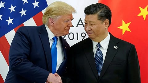 Donald Trump with Chinese counterpart Xi Jinping