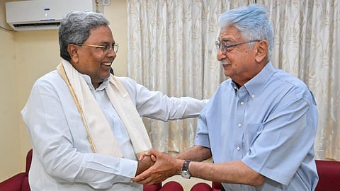 CM Siddaramaiah with Azim Premji