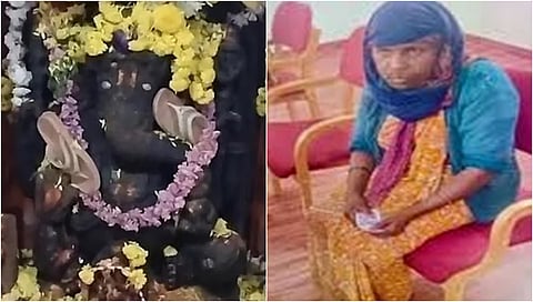 ಹಾಸನ: ಗಣೇಶ ಮೂರ್ತಿಗೆ ಚಪ್ಪಲಿ ಹಾರ ಪ್ರಕರಣ; ಶಂಕಿತ ಮಹಿಳೆ ಬಂಧಿಸಿದ ಪೊಲೀಸರು!