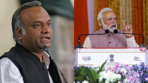 Priyank Kharge and PM Modi Casual Images