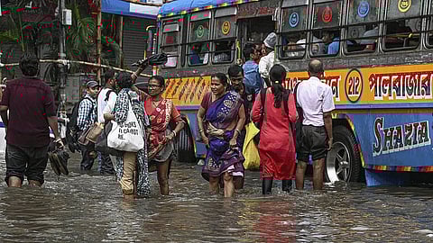 Rains battered Kolkata overnight, leading to widespread waterlogging in both northern and southern parts of the city.