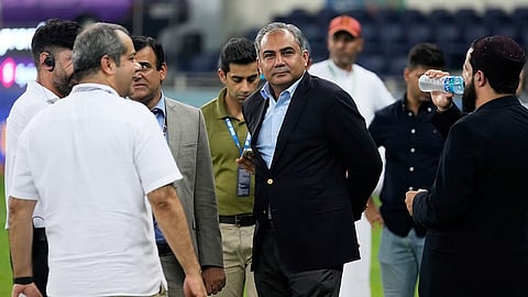 Pakistan's Minister of Interior and President of the Asian Cricket Council Mohsin Naqvi