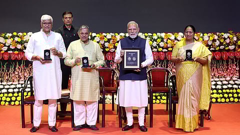 PM unveils Rs 100 coin