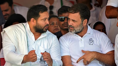 Tejasvi Yadav and Rahul Gandhi 