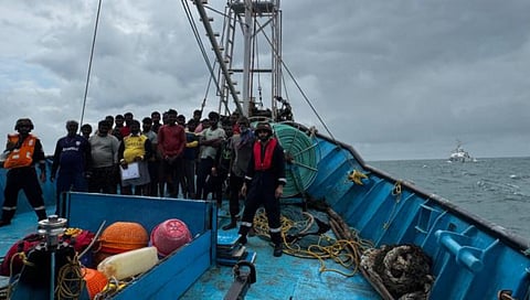 Indian Coast Guard rescues 31 fishermen stranded in Arabian Sea for 11 days.