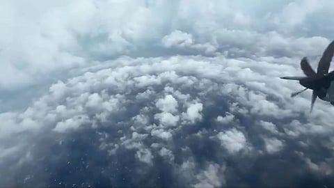 US Air Force Flies Into Eye Of Hurricane Melissa