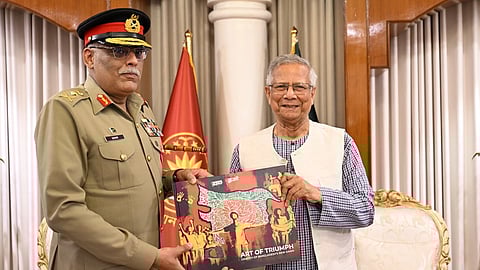 ಬಾಂಗ್ಲಾ ಉದ್ಧಟತನ: ಭಾರತದ ಭೂಭಾಗ ಸೇರಿಸಿಕೊಂಡ ನಕ್ಷೆ ಪಾಕ್ ಗೆ ನೀಡಿದ ಹಂಗಾಮಿ PM ಯೂನಸ್; ವಿವಾದ ಸೃಷ್ಠಿ!