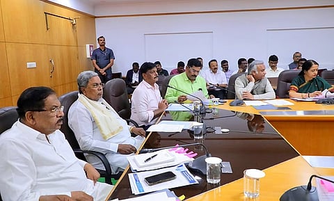A meeting at the Vidhana Soudha under the chairmanship of Chief Minister Siddaramaiah on the issues related to the implementation of internal reservation