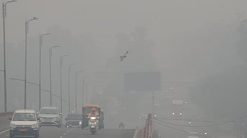 Delhi air quality slips to ‘very poor’ as haze and fog blanket city