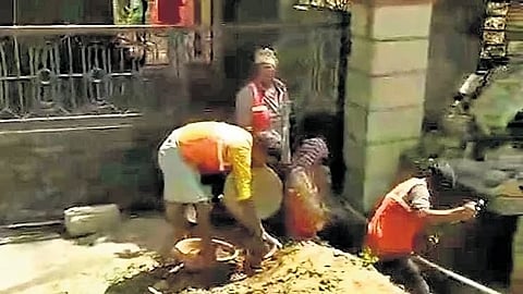 Engineers from the Greater Bengaluru Authority fixed the side drains and cleaned the storm water drain.