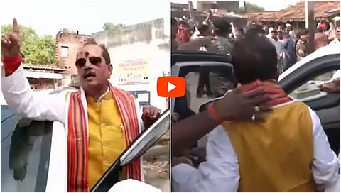 ಬಿಹಾರ ಡಿಸಿಎಂ ವಾಹನದ ಮೇಲೆ ಚಪ್ಪಲಿ, ಕಲ್ಲು ತೂರಾಟ